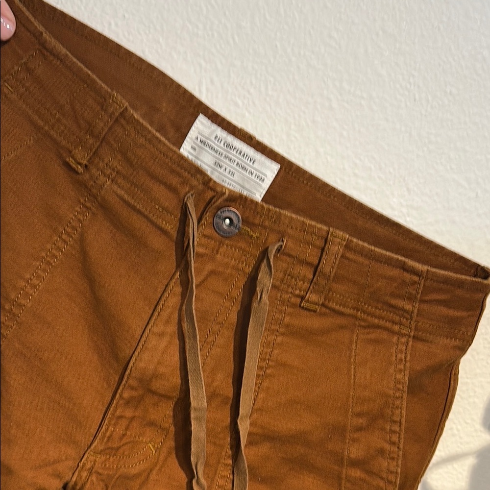 REI Cooperative Brown Chino Pants Jogger drawstring